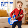 thumbnail image 2 of Funtogether 16 Inch Mini Guitar Toy, Electric Guitar with Strap & Light, Toddler Musical Instrument Gift for Kids Beginners, 2 of 6