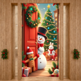 thumbnail image 4 of Colorful Snowman Banner Cheerful Christmas Decorations Fun Party Backdrop Family Gathering Holiday Event, 4 of 9