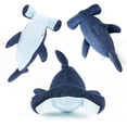 thumbnail image 4 of Peluche pesado Axion Blue Hammerhead Shark 1,36 kg, 4 of 7