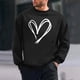 thumbnail image 1 of Amzcrzy Sudadera Para Hombre, Con Estampado De Corazones, Informal, De Manga Larga Y Cuello Redondo, Con Capucha, Color Negro, 3Xl, 1 of 6