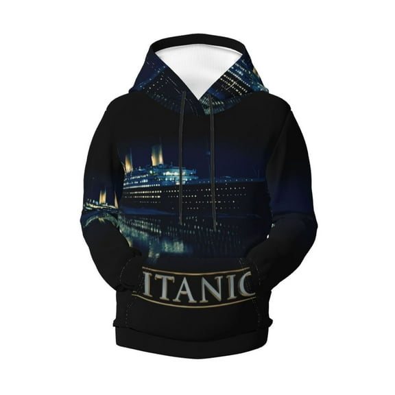 Kids Titanic Hoodie with Pocket Cartoon Printed Pullover Hooded Sweatshirt For Boys Girls Youth