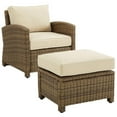thumbnail image 2 of Afuera Living 2-Piece Wicker / Rattan Armchair & Ottoman in Sand/Weathered Brown, 2 of 4