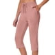 thumbnail image 1 of TaTaai Women Stretch Solid Capri Yoga Pants with Side Pockets Sports Joggers Ladies Fitness Daily Lounge Wear Soft Breathable No Fading Stylish Comfortable Bottoms Gift, 1 of 8
