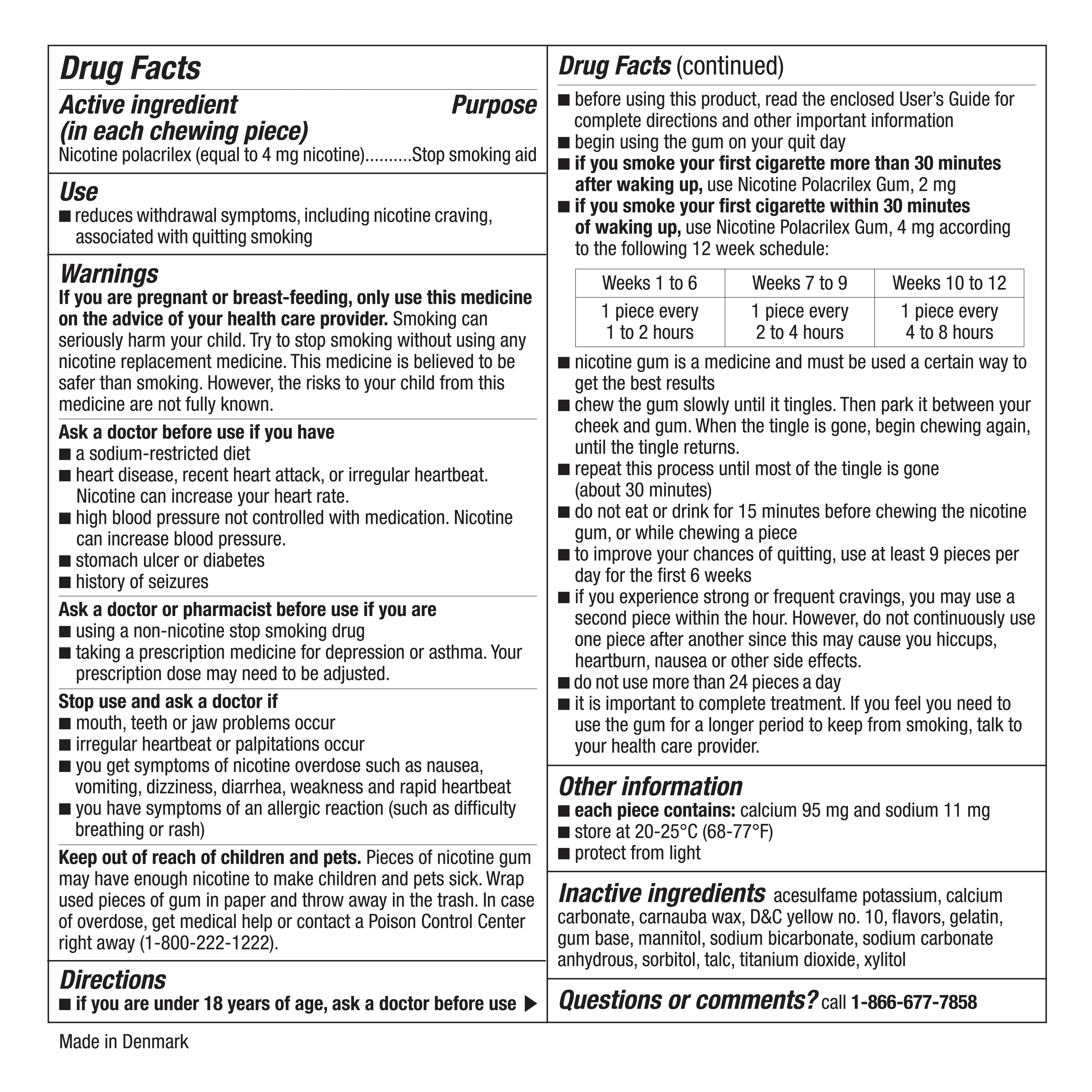 Equate Nicotine Polacrilex Coated Gum 4 mg (Nicotine), Mint Flavor, Stop Smoking Aid, 200 Count