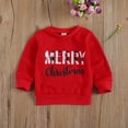 thumbnail image 2 of Bagilaanoe Toddler Baby Boy Girl Christmas Sweatshirt Letter Print Long Sleeve Pullover  6M 12M 18M 24M 3T 4T 5T 6T Kids Loose Tee Tops, 2 of 7