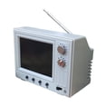 thumbnail image 4 of Televisor en miniatura para casa de muñecas, escala 1/12, juguete con reproductor de vídeo. Mueble para casa de muñecas. Verde claro, 4 of 9