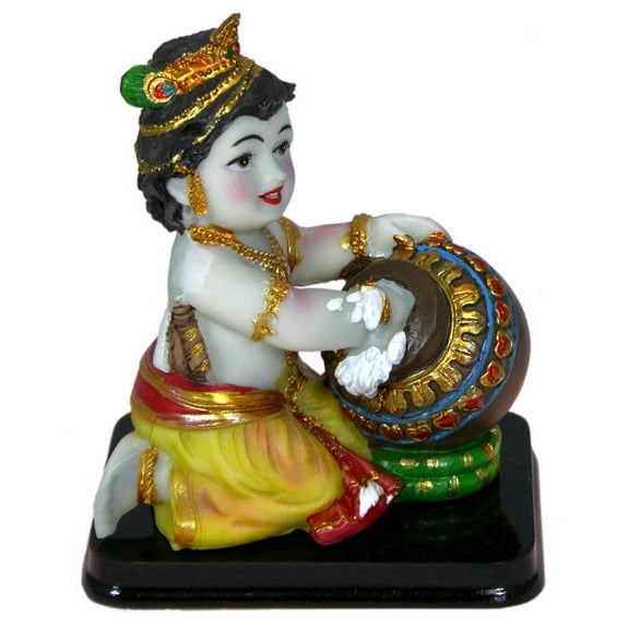 Krishna Statue 4.5" Lord Krishna the Butter Thief (Makhan Chor) (YX62A)