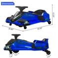 thumbnail image 4 of Emorefun 12V Battery Powered Drift Car, Low-Power Alarm, Load up to 110Lbs, for 6+ Years, Blue, 4 of 6