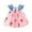 Red, variant on Toddler Girls Dress Fly Sleeve Strawberry Print Bow Decorative Dress Kawaii Party School Kids Girl Dresses，3 -12 Months