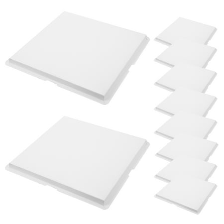 

FRCOLOR 10pcs Cake Base Boards Square Cake Display Platters Party Dessert Serving Plates(8 Inches)