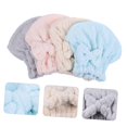 thumbnail image 4 of Toallas para secar el cabello, paquete de 4 unidades, turbante de microfibra suave para un secado rápido y reducción del daño por calor., 4 of 5