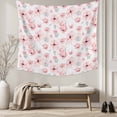 thumbnail image 5 of Pink Spring Floral Tapestry for Bedroom Wall Hanging Tapestry, Summer Botanical Floral Watercolor Ceiling Backdrop Tapestries Poster Blanket Wall Decor for Teens Room Living Room Dorm 55" x 73", 5 of 8