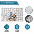 thumbnail image 6 of Birds Floral Placemats Set of 8, Farmhouse Country Pink Flower Leaf Grey Plaid Placemats for Dining Table, Place Mats for Kitchen Tabletop, Waterproof Wipeable Dining Table Mats Set, 6 of 9