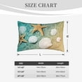thumbnail image 6 of Balery Starfish And Seashell On The Summer Beach Pillow Covers,Bed Pilowcases,Reversible Plush Throw Pillow Covers End Pillow Encasement,Pillow Case - 14"X20", 6 of 9