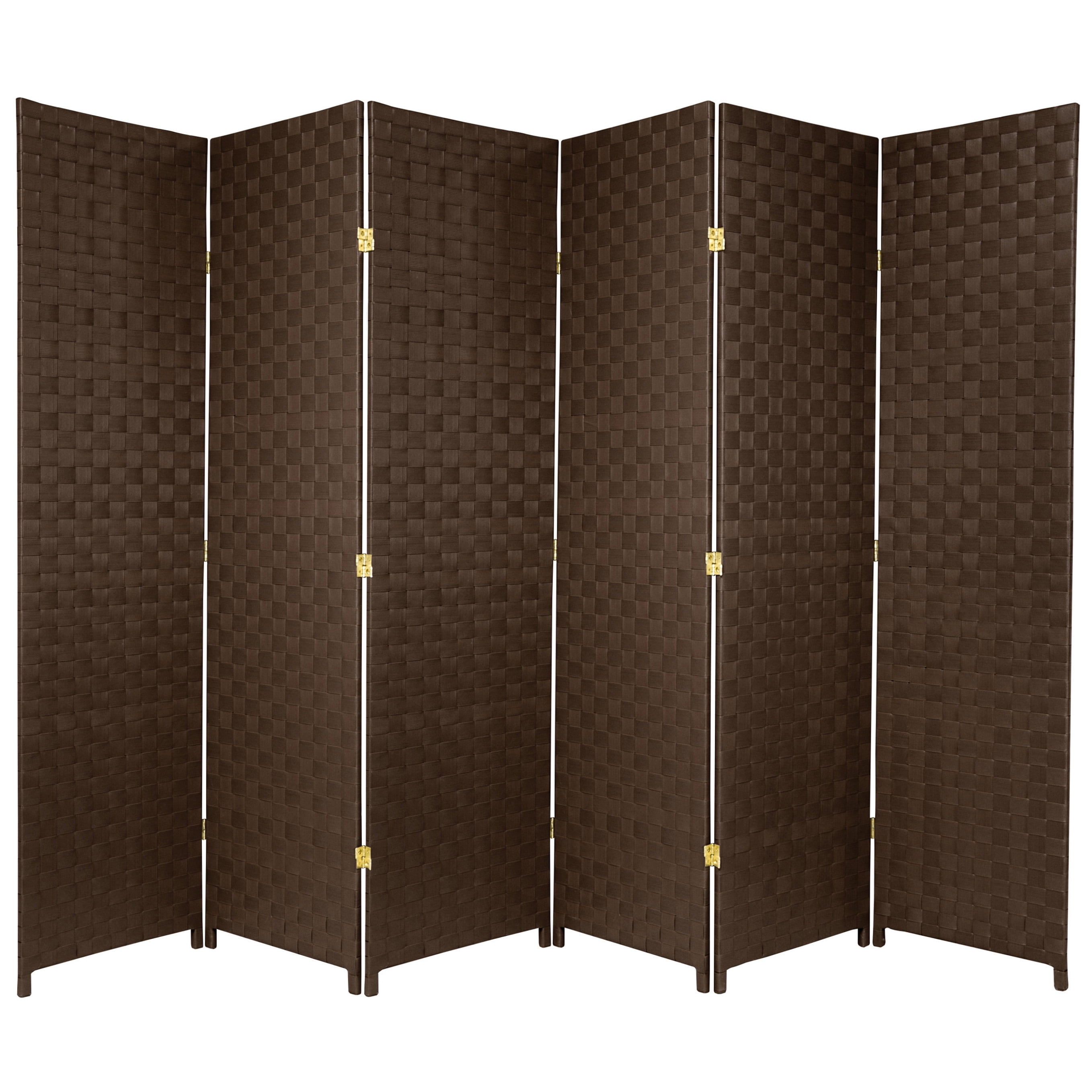 6 ft. Tall Woven Fiber Outdoor All Weather Room Divider 6 Panel