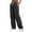 Black, variant on Annhoo Wide Leg Sweatpants Women Baggy Striped High Waisted Trousers Casual Drawstring Workout Joggers