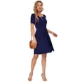 thumbnail image 4 of Vestido AUSELILY de verano para mujer, manga corta, largo hasta la rodilla, 4 of 6