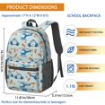 thumbnail image 3 of Police and Helicopter Blue Pattern 17" School Backpacks for Teens,Waterproof Oxford Fabric,S-Shape Padded Straps for School,Travel,Hiking,Camping, 3 of 6