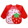 Long Sleeved Bib Feeding Bibs Apron, Unisex Infant Toddler Bibs Burp Cloths Baby Feeding Aprons, Fit for Babies/Toddlers/Infants, Red