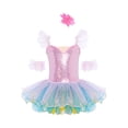 thumbnail image 3 of TSSOE Kids Girls Sequin Ballerina Skirted Leotard Swan Lake Ballet Dance Tutu Princess Dress with Hair Clip Cuffs Set Pink 3-4, 3 of 7