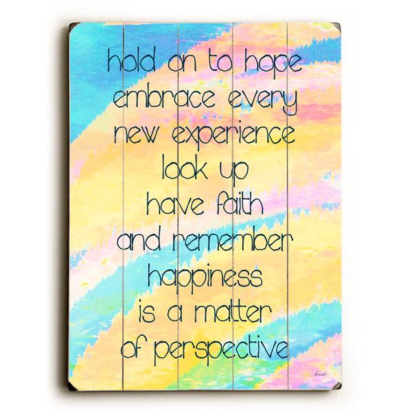 Hold Onto Hope Wood Sign