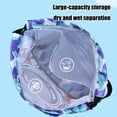 thumbnail image 4 of Polyester Beach Bag Double Shoulder Children's Swimming Bag With Dry Wet Separation Drawstring Pocket And Shoe Compartment Bag Travel Waterproof Storage Bag Beach Bag, 4 of 6