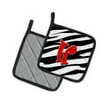 thumbnail image 2 of Carolines Treasures CJ1024-HPTHD Letter H Initial Monogram - Zebra Red Pair of Pot Holders, 7.5HX7.5W, multicolor, 2 of 2