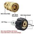thumbnail image 4 of M22-14mm High Pressure Washer Adapter Kit Quick Disconnect kit With 5pcs Nozzles, 4 of 9