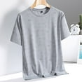 thumbnail image 2 of Yteetum Men's Summer T Shirts Outdoor Lightweight Ice Silk Crew Neck Short Sleeved Shirts Summer Loose Breathable Quickly Drying Sports Tees Top Summer Deal, 2 of 8