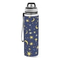 thumbnail image 2 of Moons and Stars Pattern 1000ml Tritan Sport Bottle Straw LeakProof Food-Grade Portable Wide Handle, 2 of 7