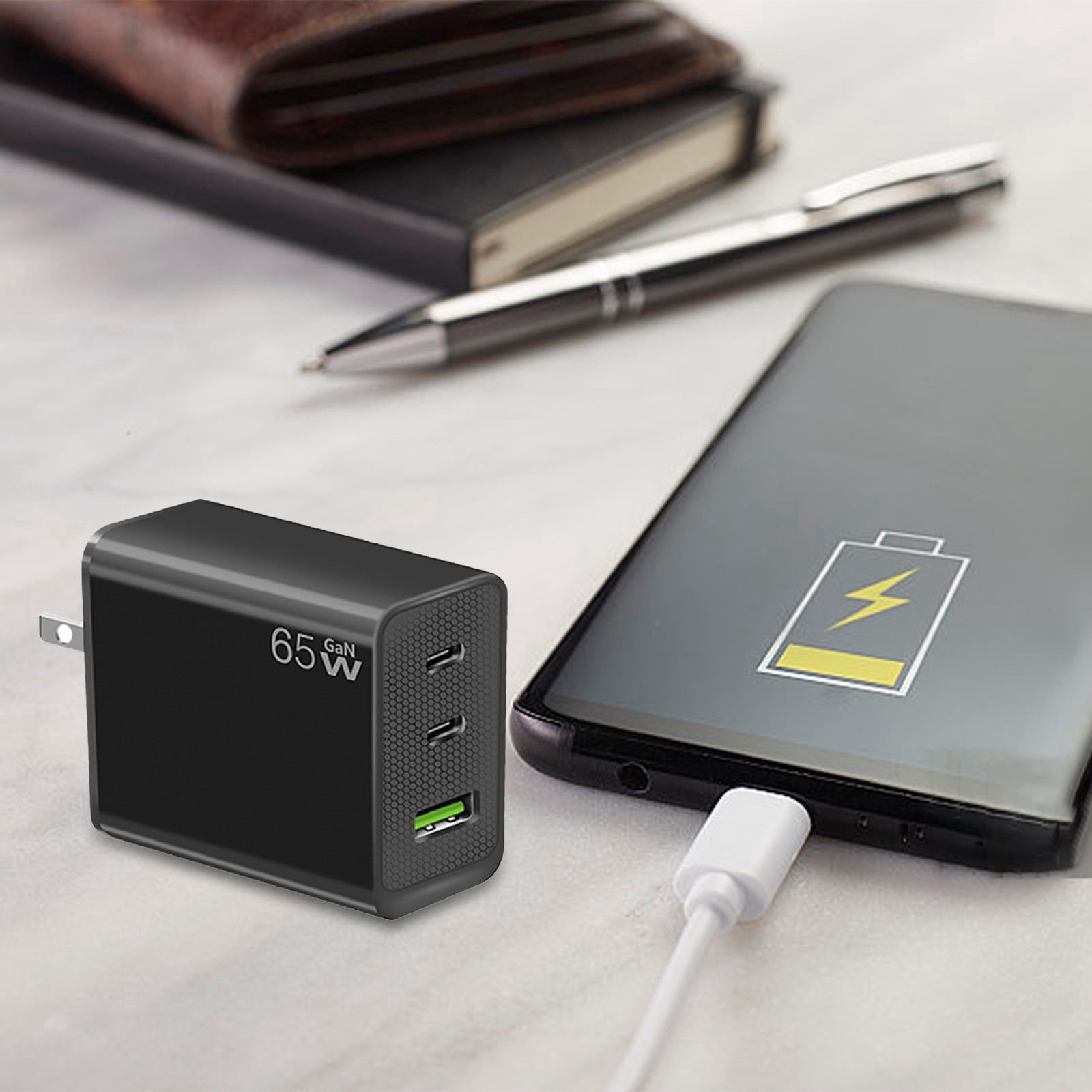 Linjieee Black "Super Fast Charging Power Bank For Mobile Phones Laptops And Tablets Your Solution For Quick Recharge!"