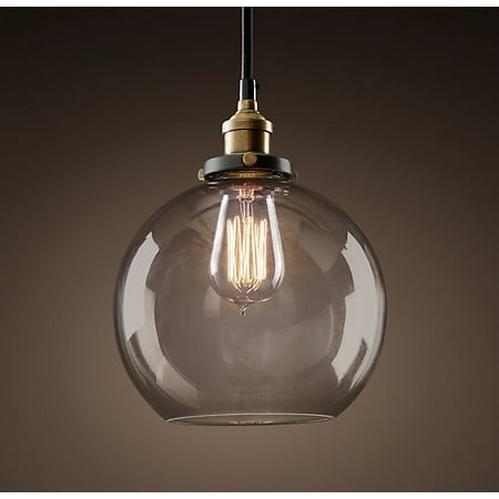 Latoya 1-light Clear Glass 8-inch Edison Pendant with (Best Bulbs For Clear Glass Pendants)