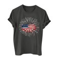 thumbnail image 2 of Teissuly 2024 Women's Casual Fashion Independence Day Print Short-sleeved T-shirt, 2 of 3