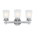 thumbnail image 3 of Westinghouse Lighting 6129000 Reynaldo Three Light Wall Fixture, Brushed Nickel & Frosted Glass, 3 of 7