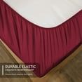 thumbnail image 3 of FreeLung Burgundy Full Size Bed Sheet Set - 1800 Thread Count Deep Pocket to 21 inches Mattress 4 Piece, 3 of 6