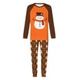 thumbnail image 3 of REORIAFEE Matching Christmas Pajamas Family 2 Piece Loungewear Long Sleeve Top and Pant Santa Graphic Soft Sleepwear Orange S-2XL, 3 of 8