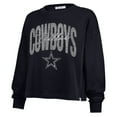 thumbnail image 2 of Women's '47 Navy Dallas Cowboys Muse Sydney Long Sleeve Cropped T-Shirt, 2 of 3