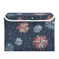 thumbnail image 7 of Yayeee Collapsible Cube Storage Bin with Lid Fabric Closet Decorative Basket with Handles, Starry Fireworks Pattern, 7 of 7