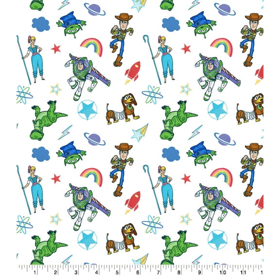 Springs Creative 18" x 21" Cotton Toy Story Icon Pals Precut Sewing & Craft Fabric, Multi-color