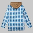 thumbnail image 3 of cllios Men's Flannel Shirts Plaid Hoodies Fall Button Down Shirt Jacket Classic Fit Long Sleeve Coat Fleece Jacket, 3 of 6