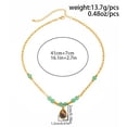 thumbnail image 2 of Gold Necklaces for Women Mixed Metal Necklace Stack with Pendant Statement Chain Jewelry Gift Boho Colorful Beaded Gemstone Necklace Trendy, 2 of 6