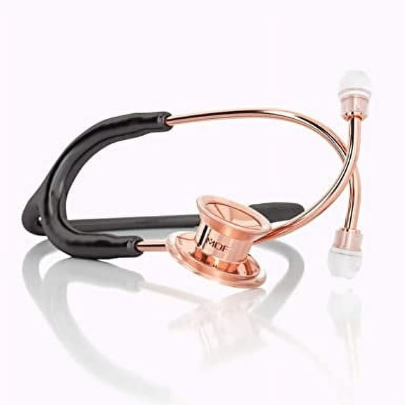 MDF MD One Stainless Steel Premium Dual Head Pediatric Stethoscope - Free-Parts-for-Life & (MDF777C) (Rose Gold/White)…