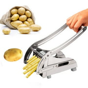 Stainless Steel Potato Chipper Vegetable and French Fry Cutter French Fry Chips Cutter Slicer Chopper