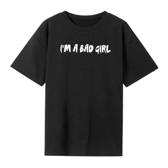 Camiseta para mujer de verano Tops disfraz básico camiseta cuello redondo para trabajo de oficina M