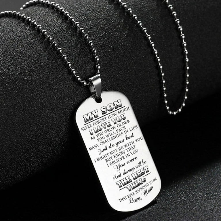 To my son clearance stainless steel dog tag