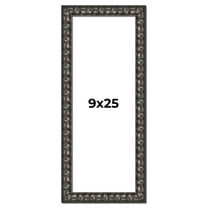 9x25 Frame Black-Brown Medieval Solid Wood Picture Frame | 1.5 Inch Moulding Width | Gotham Beveled