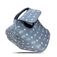 thumbnail image 6 of DODO NICI Car Seat Cover Baby, nursing cover, stretchy, Gray Arrows, self-contained Pouch, 1 Pack, 6 of 6