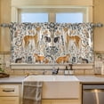 thumbnail image 2 of Yayeee Kitchen Curtains Tier Set of 2 Light Filtering 57"x24" Over Sink Window Panels, Animals in A Forest Pattern, 2 of 7
