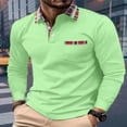 thumbnail image 3 of Spring And Autumn Fashion Men's Long Sleeve Polo Shirt Business Casual Lapel Plaid Collar Daily outdoor Casual Long Sleeve, 3 of 6