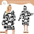 thumbnail image 5 of BlessLiving Wearable Blanket Hoodie for Kids, Oversized Sherpa Fleece Sweatshirt Blanket, 60x40", 5 of 8